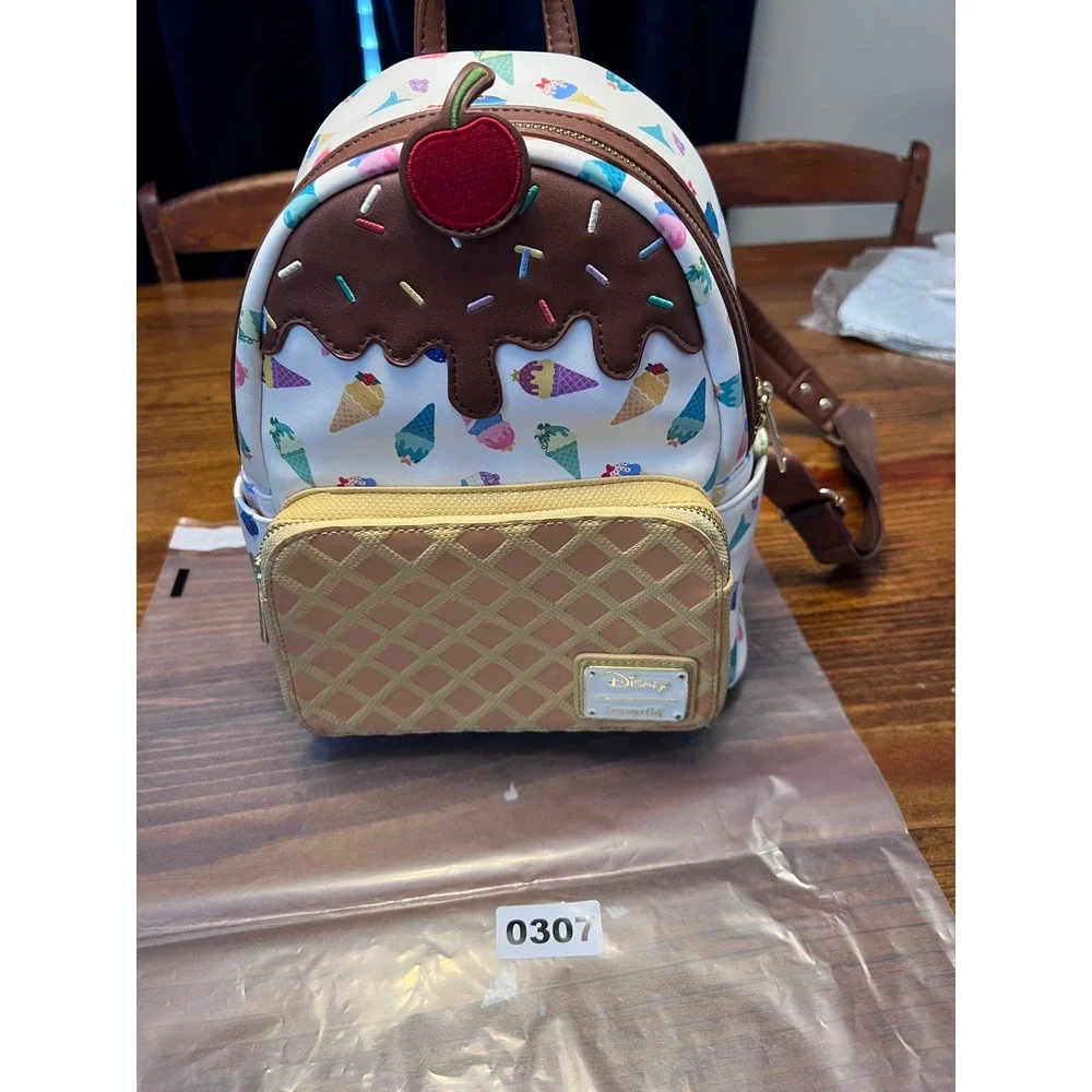 Loungefly Disney Princess Ice Cream Cones Mini Backpack WDBK1035 Preown See Pics